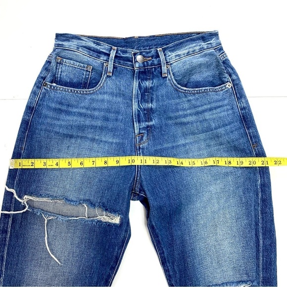 FRAME Denim Le Original Straight-Leg High Rise Jeans Style LOJ207 Whitmore Slash - Picture 12 of 15